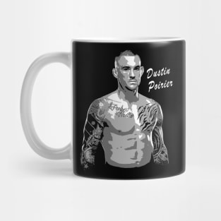 dustin poirier black and white Mug